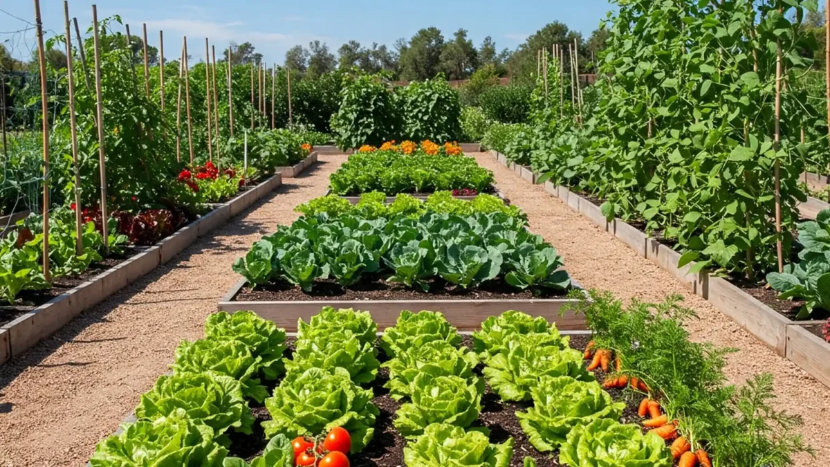A healthy vegetable garden full of abundant harvests thanks to crop rotation