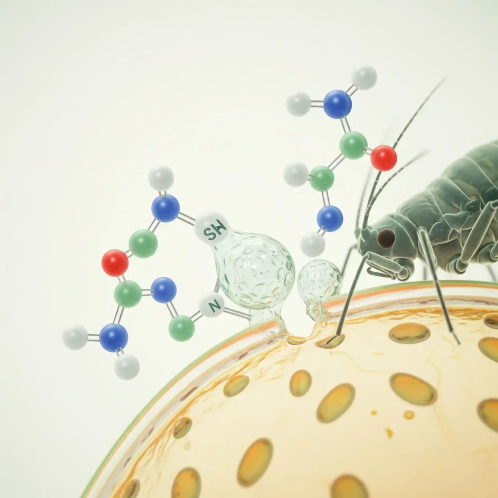 The Truth About DIY and Store-Bought Insecticidal Soap (And How to Use It Right!) 1 Illustration showing how insecticidal soap molecules disrupt the cell membranes of soft-bodied plant pests for effective control.
