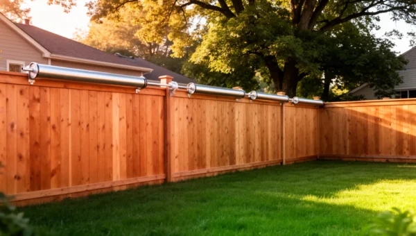 Make Your Yard Coyote-Proof: 8-Foot Fences, Roller Guards, and Why Small Dogs Need Extra Protection 8 coyote-proof yard with 8-foot wooden fence and roller guards along the top rail