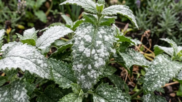 Why Your Verbena Goes White, Leggy, and Limp — And the Fix for Each 7 Verbena leaves with white powdery mildew fungal growth on surface